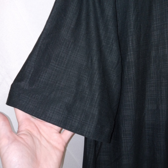 Nike Golf Dri-fit Polo Mens XL Black Tonal Stripe Ghosted Plaid Embroidered Logo - Picture 2 of 10